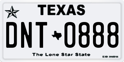 TX license plate DNT0888