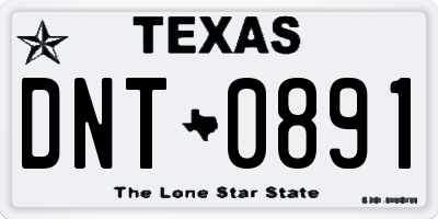 TX license plate DNT0891