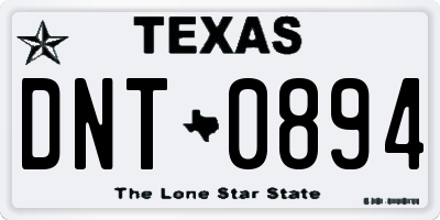 TX license plate DNT0894