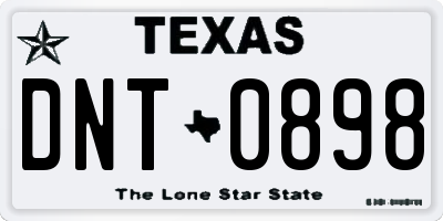 TX license plate DNT0898