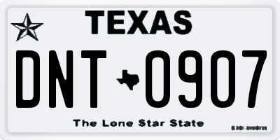 TX license plate DNT0907