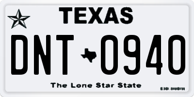 TX license plate DNT0940