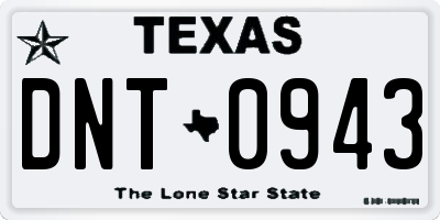 TX license plate DNT0943