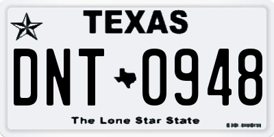 TX license plate DNT0948