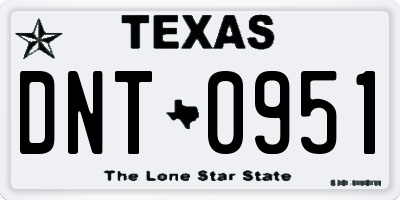 TX license plate DNT0951