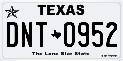 TX license plate DNT0952