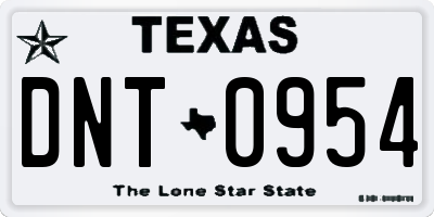 TX license plate DNT0954