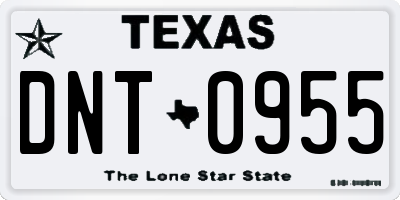 TX license plate DNT0955
