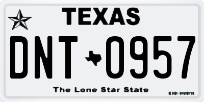 TX license plate DNT0957