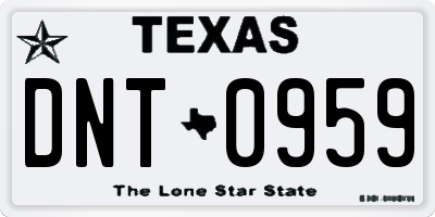TX license plate DNT0959