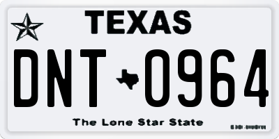 TX license plate DNT0964