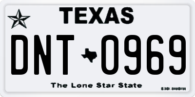 TX license plate DNT0969