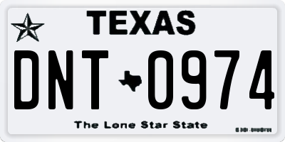 TX license plate DNT0974