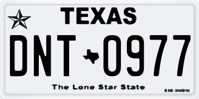 TX license plate DNT0977