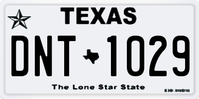 TX license plate DNT1029