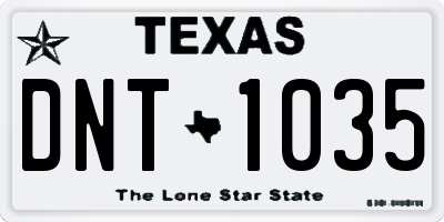 TX license plate DNT1035