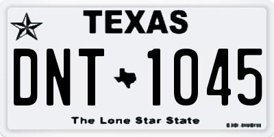 TX license plate DNT1045