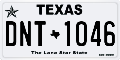 TX license plate DNT1046