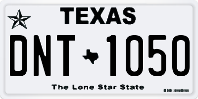 TX license plate DNT1050