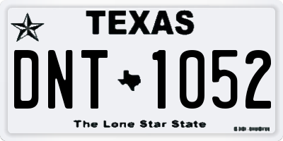 TX license plate DNT1052
