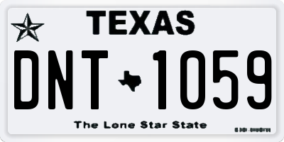 TX license plate DNT1059