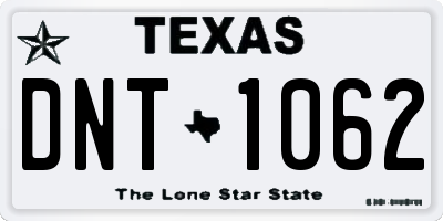 TX license plate DNT1062