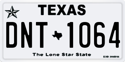 TX license plate DNT1064