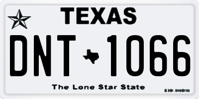 TX license plate DNT1066