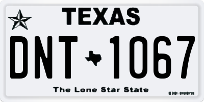TX license plate DNT1067