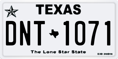 TX license plate DNT1071