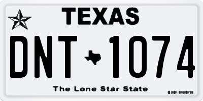 TX license plate DNT1074