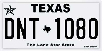 TX license plate DNT1080
