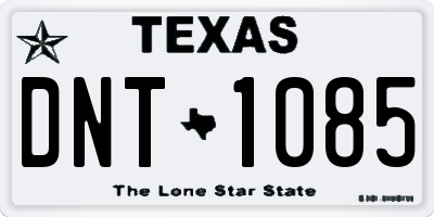 TX license plate DNT1085