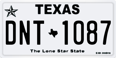TX license plate DNT1087