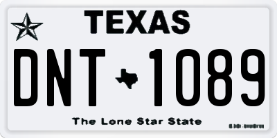 TX license plate DNT1089