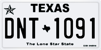 TX license plate DNT1091