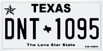 TX license plate DNT1095