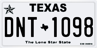 TX license plate DNT1098