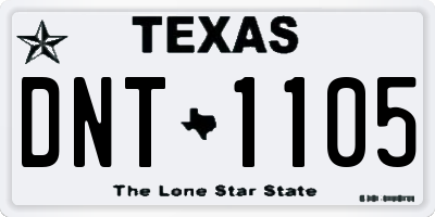 TX license plate DNT1105