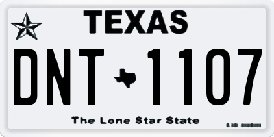 TX license plate DNT1107