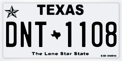 TX license plate DNT1108