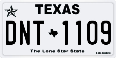 TX license plate DNT1109
