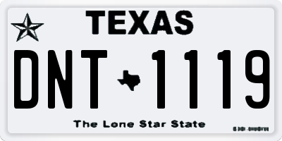 TX license plate DNT1119