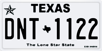 TX license plate DNT1122