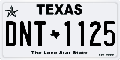 TX license plate DNT1125