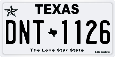 TX license plate DNT1126