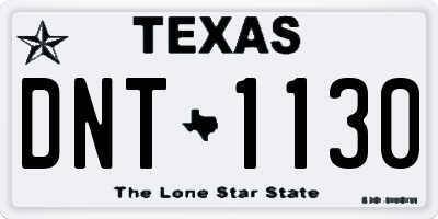 TX license plate DNT1130