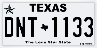 TX license plate DNT1133