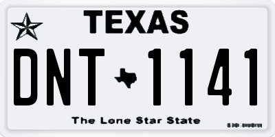 TX license plate DNT1141