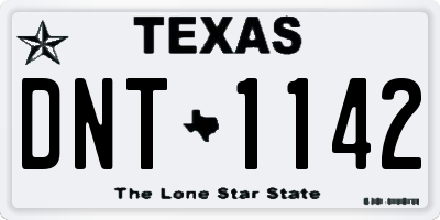 TX license plate DNT1142